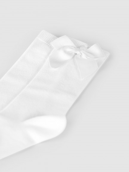 Knee-high socks with grossgrain side bow Cóndor Knee-high socks with grossgrain side bow Cóndor