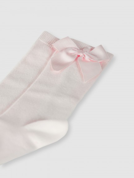 Knee-high socks with grossgrain side bow Cóndor Knee-high socks with grossgrain side bow Cóndor