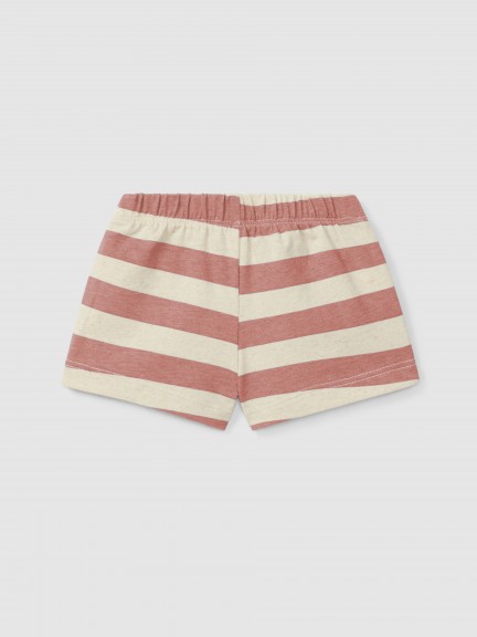 Pull-up shorts striped with pocket Pull-up shorts striped with pocket