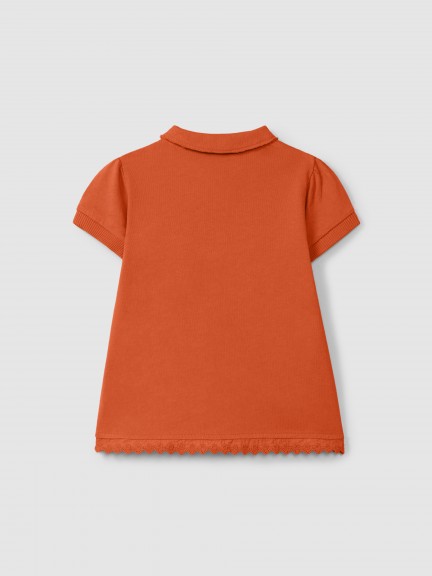 Plain jersey dress with embroidered details Plain jersey dress with embroidered details