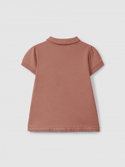 Plain jersey dress with embroidered details Plain jersey dress with embroidered details