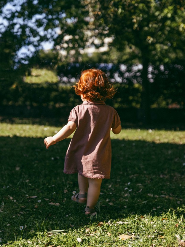 Plain jersey dress with embroidered details