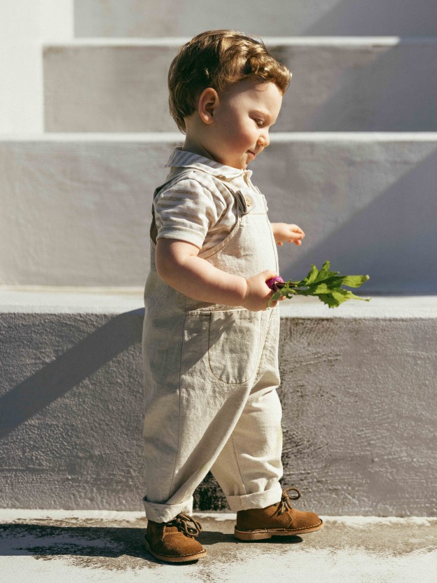 Organic style dungarees with pockets