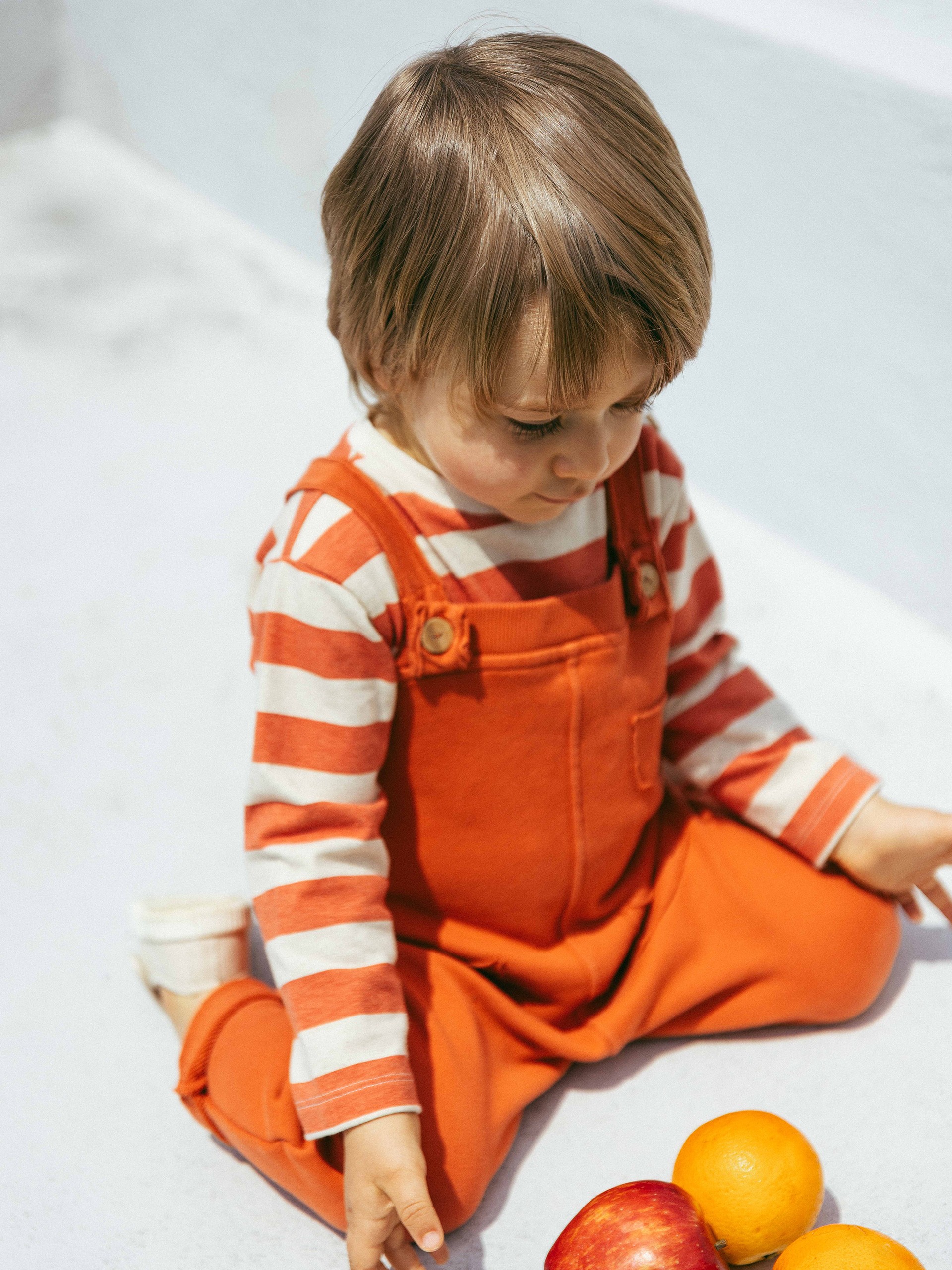 Plush dungarees with pockets