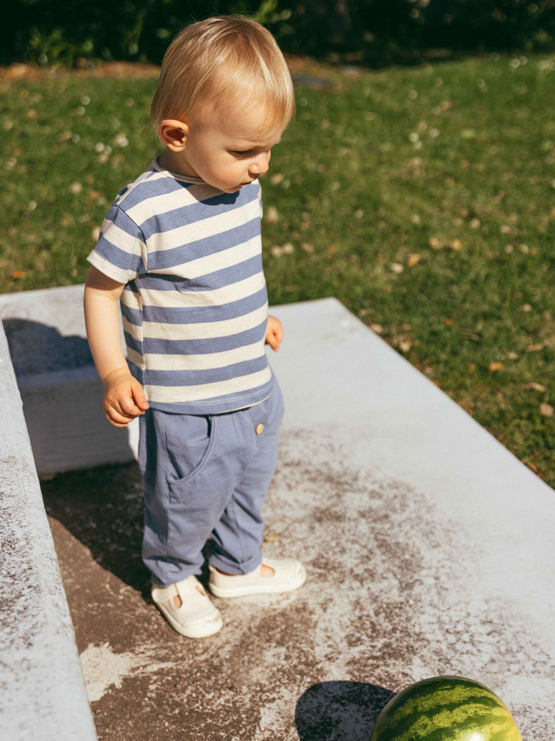 Pull-up pants in plain jersey