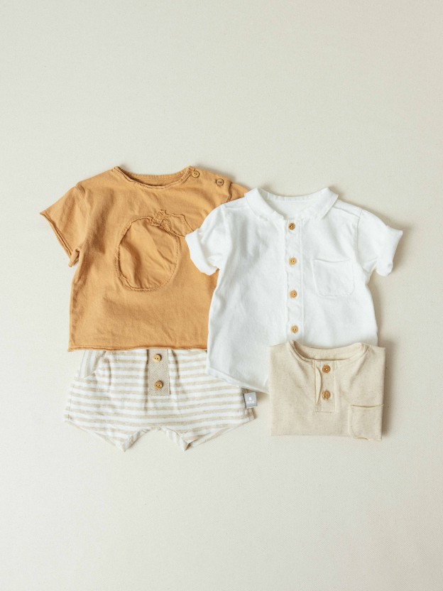 Striped pull-up shorts Striped pull-up shorts