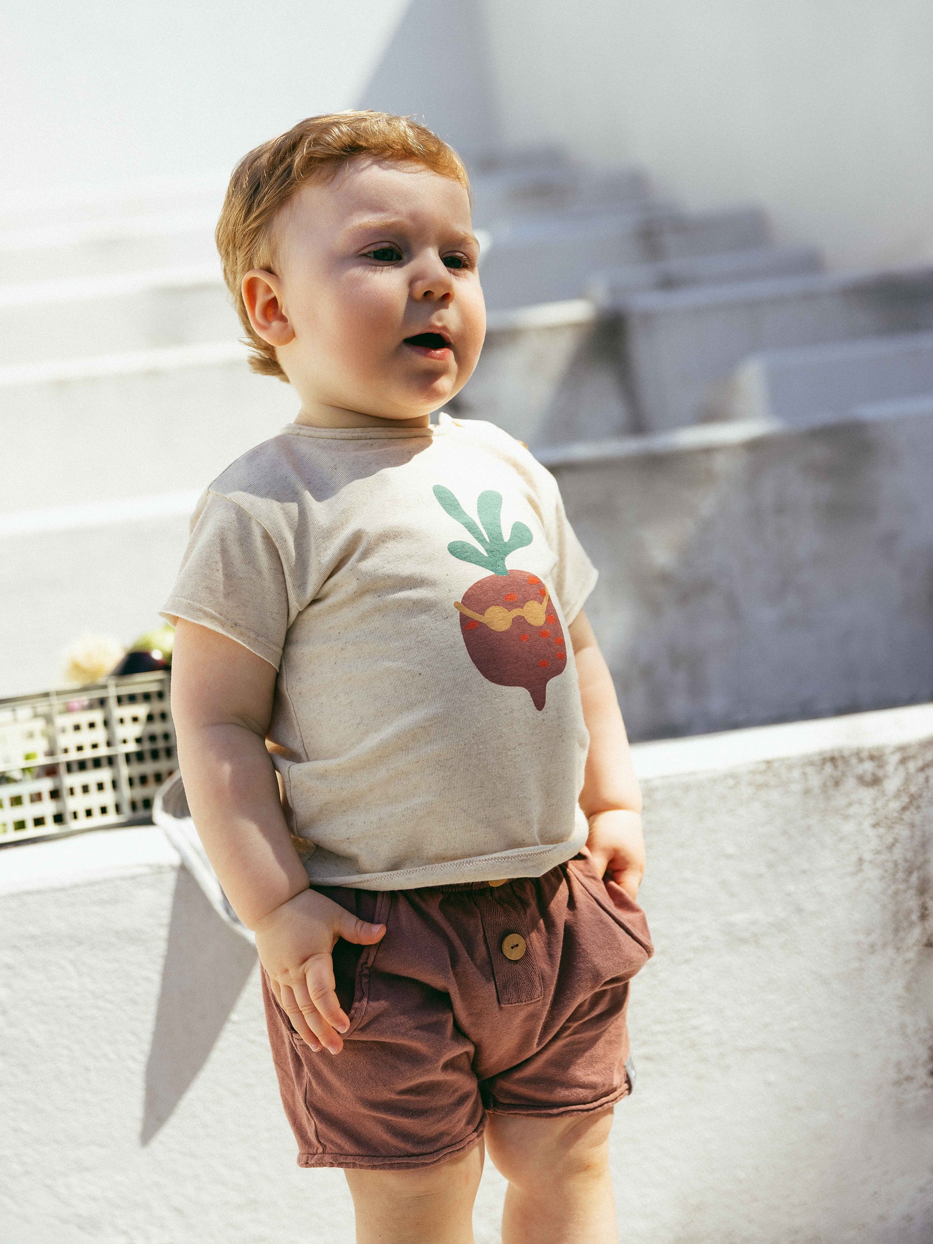 Pull-up shorts in plain jersey