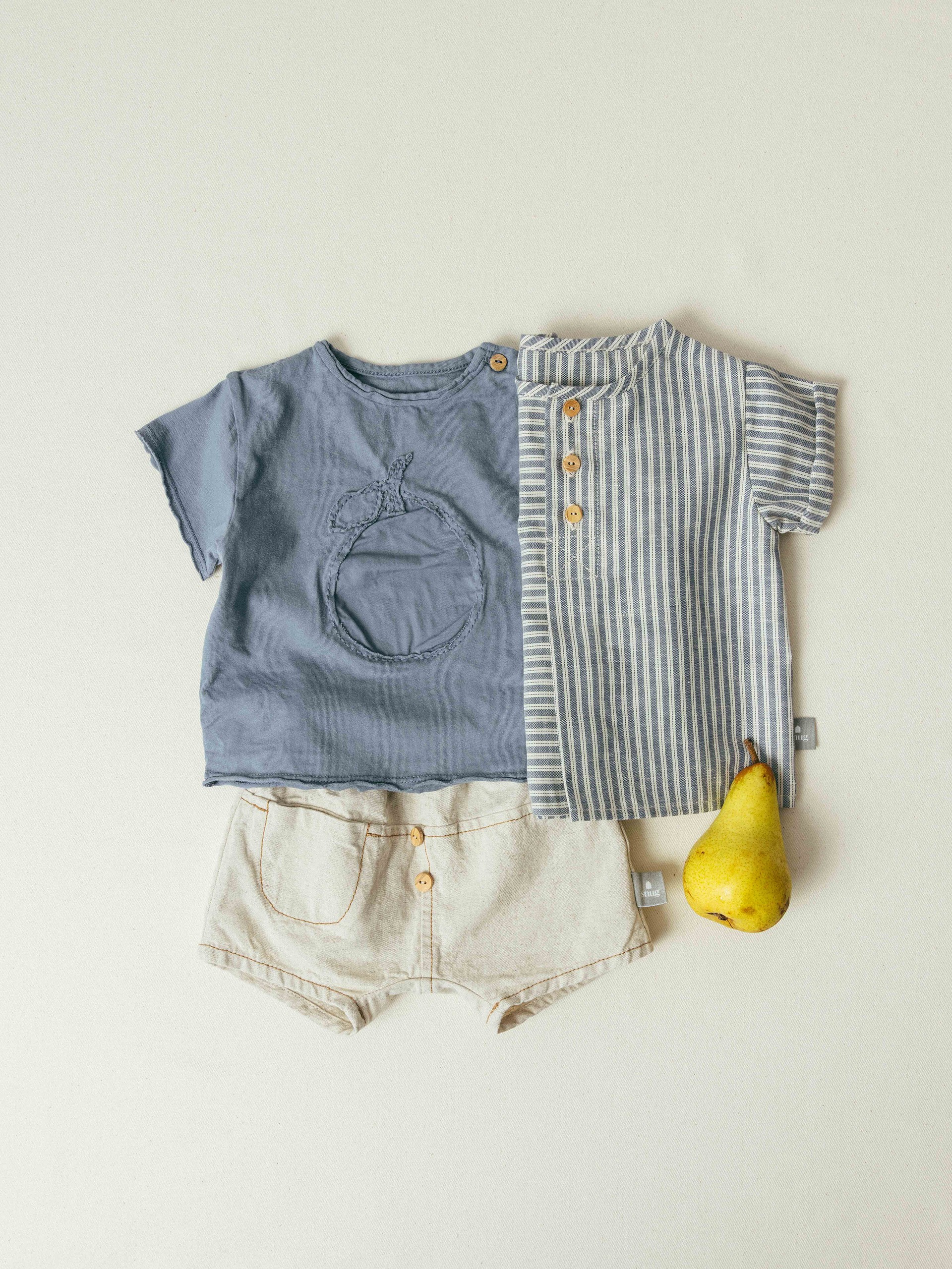 Shirt in striped fabric