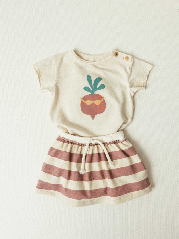 Skirt with striped diaper cover Skirt with striped diaper cover