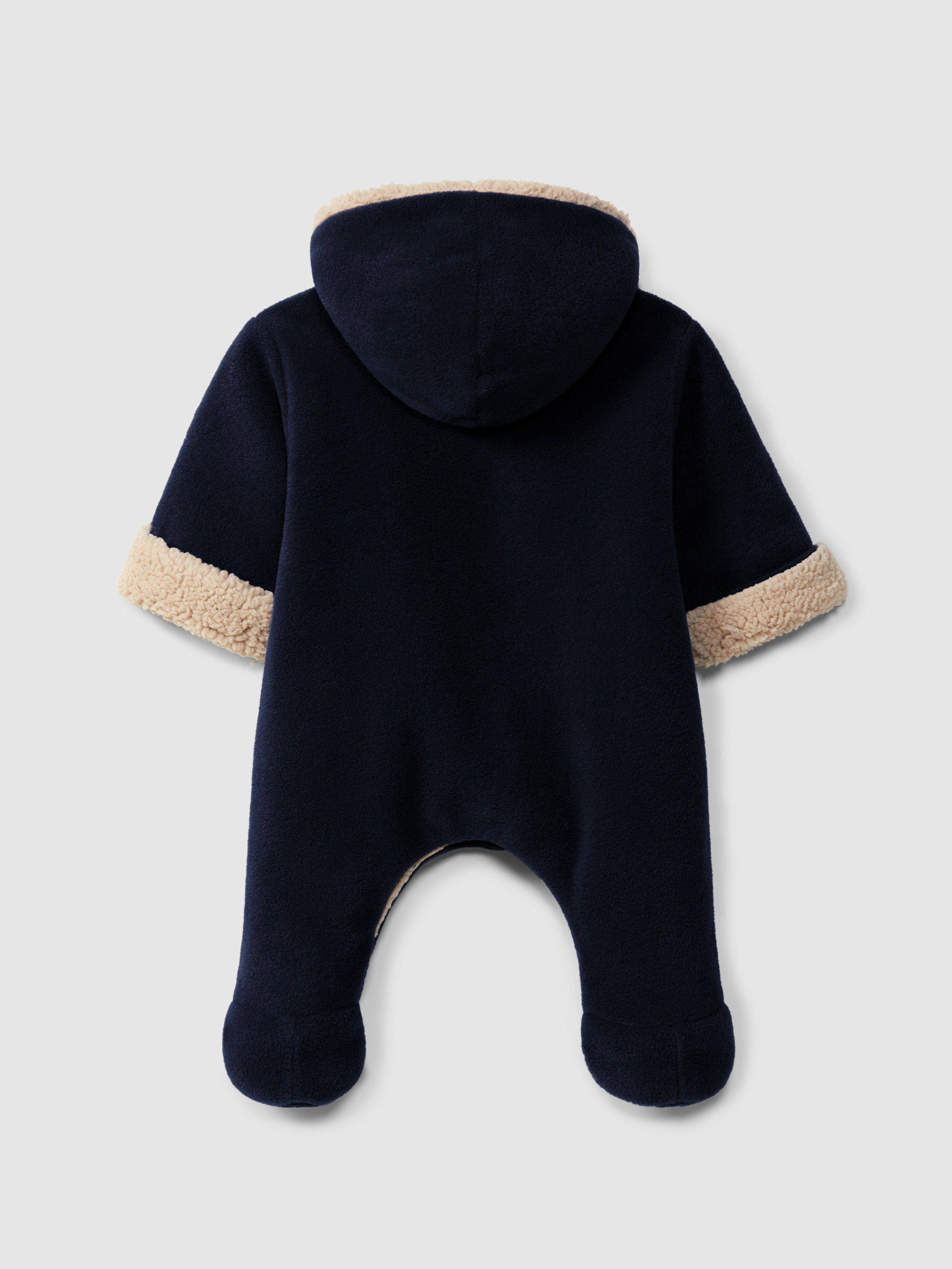 Fleece hooded pramsuit