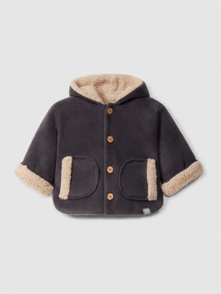 Fleece hooded jacket