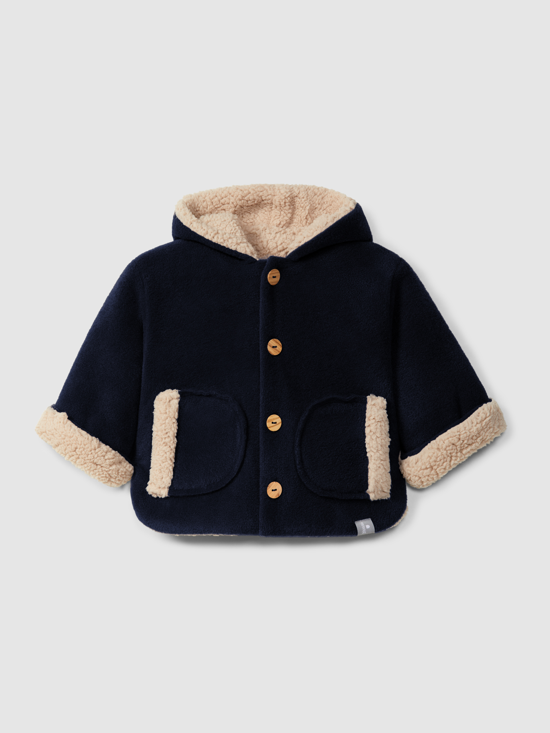 Fleece hooded jacket