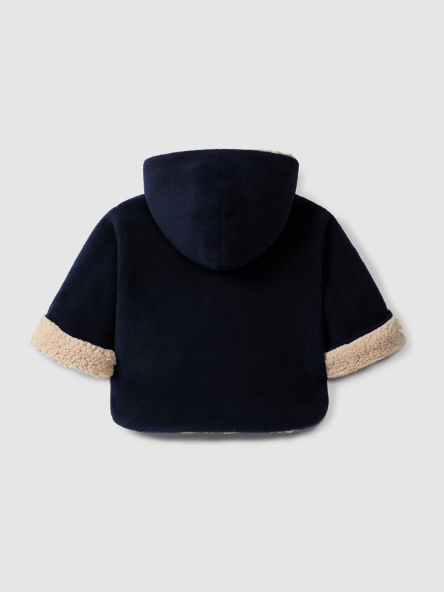 Fleece hooded jacket