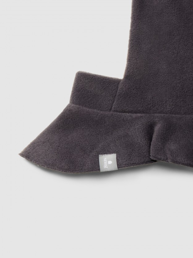 Beanie with fleece cuff