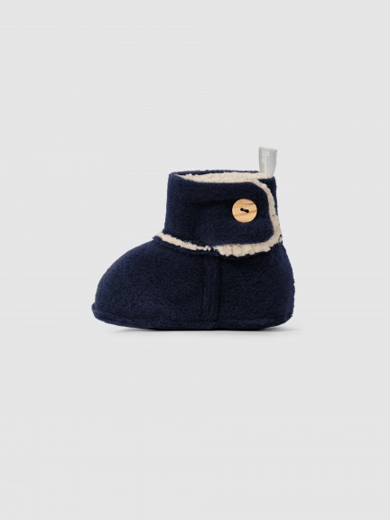 Fleece booties with fur Fleece booties with fur