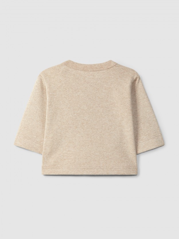 Cotton longsleeve with "be super nice" embroidery Cotton longsleeve with "be super nice" embroidery