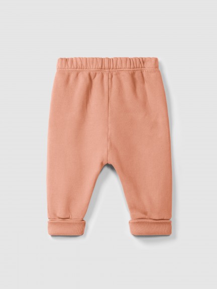 Plush pull-up pants with rickrack detail Plush pull-up pants with rickrack detail