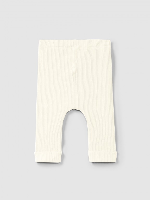 Leggings in ribbed jersey with pocket Leggings in ribbed jersey with pocket