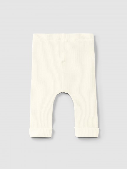 Leggings en punto acanalado con bolsillo Leggings en punto acanalado con bolsillo