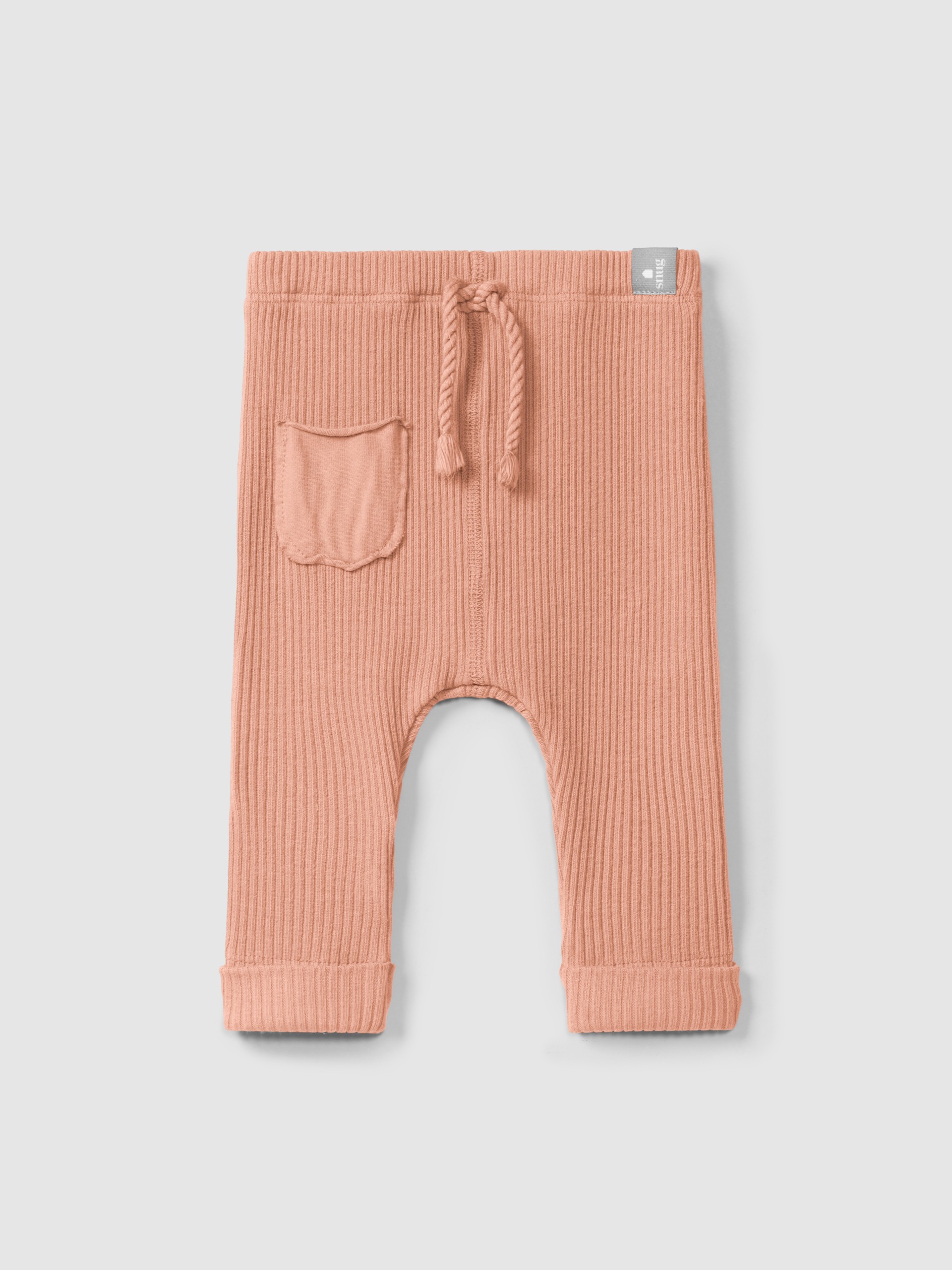 Leggings in ribbed jersey with pocket