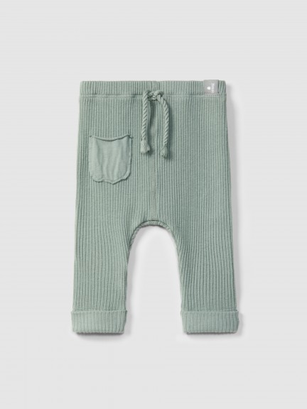 Leggings in ribbed jersey with pocket Leggings in ribbed jersey with pocket