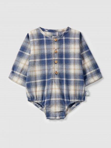 Check bodysuit without collar