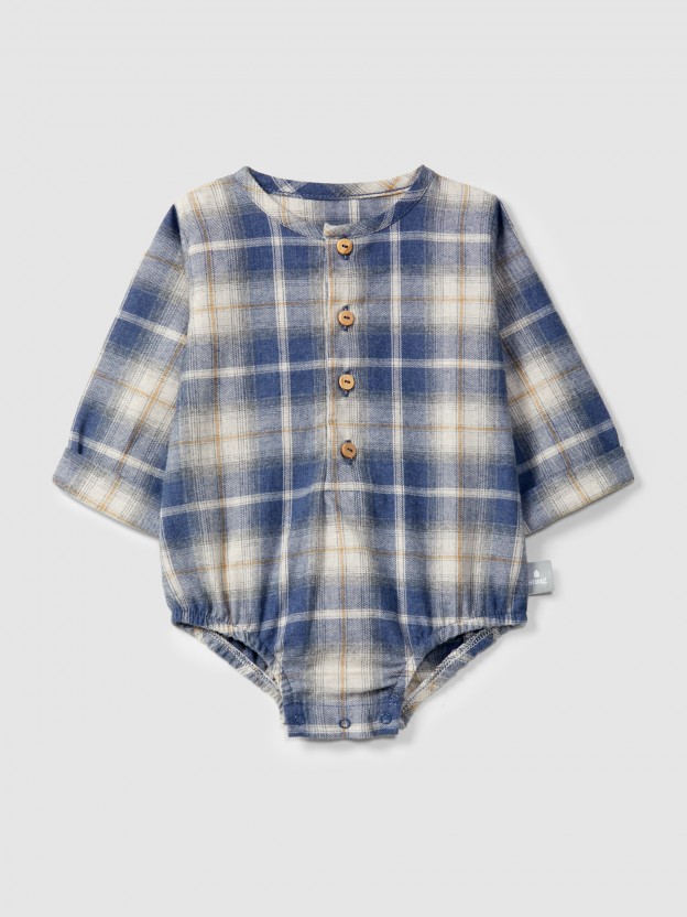 Check bodysuit without collar Check bodysuit without collar