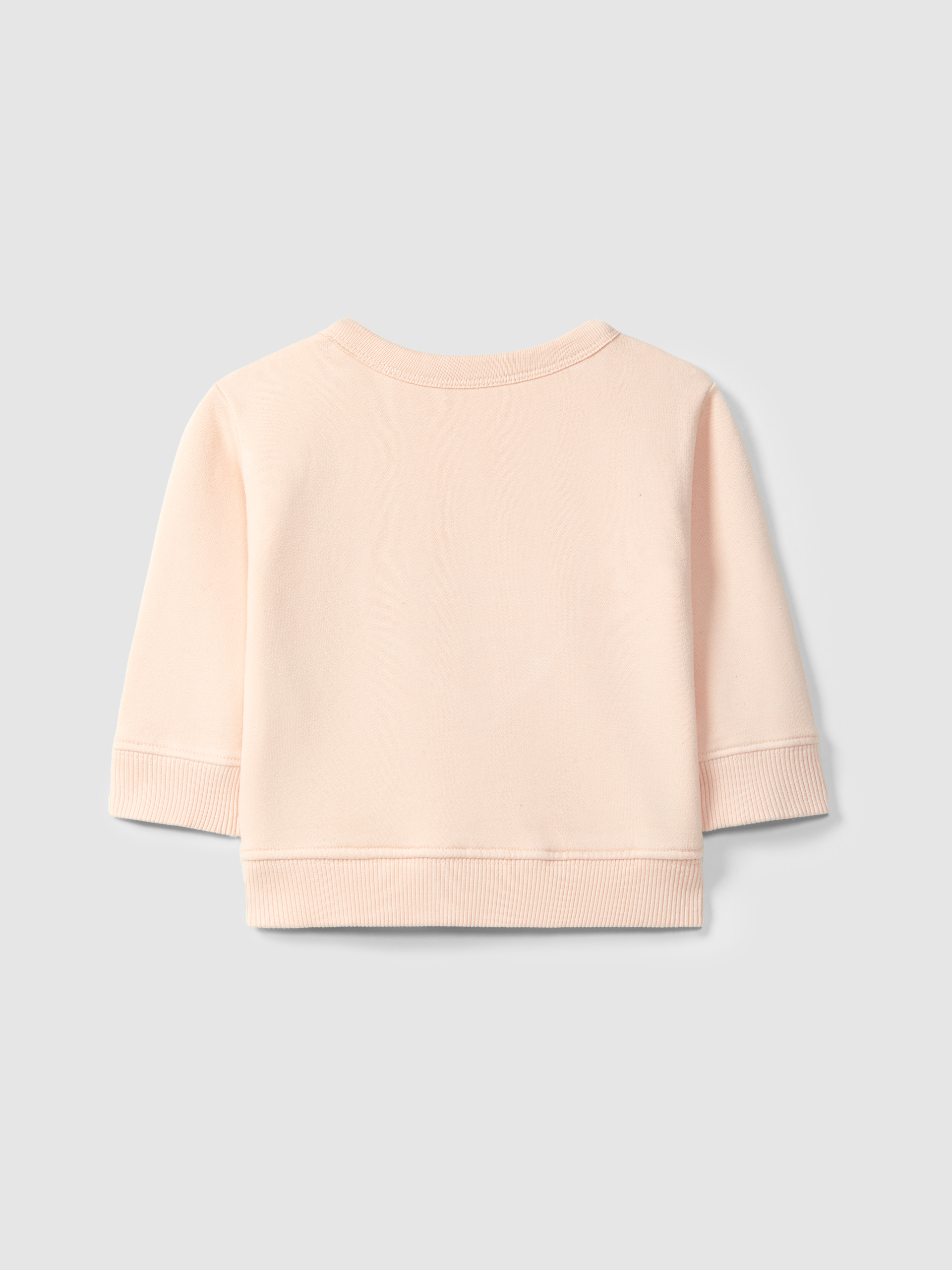 Plush sweatshirt with heart appliqué