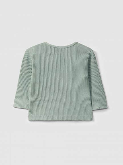 Ribbed jersey longsleeve with pocket Ribbed jersey longsleeve with pocket