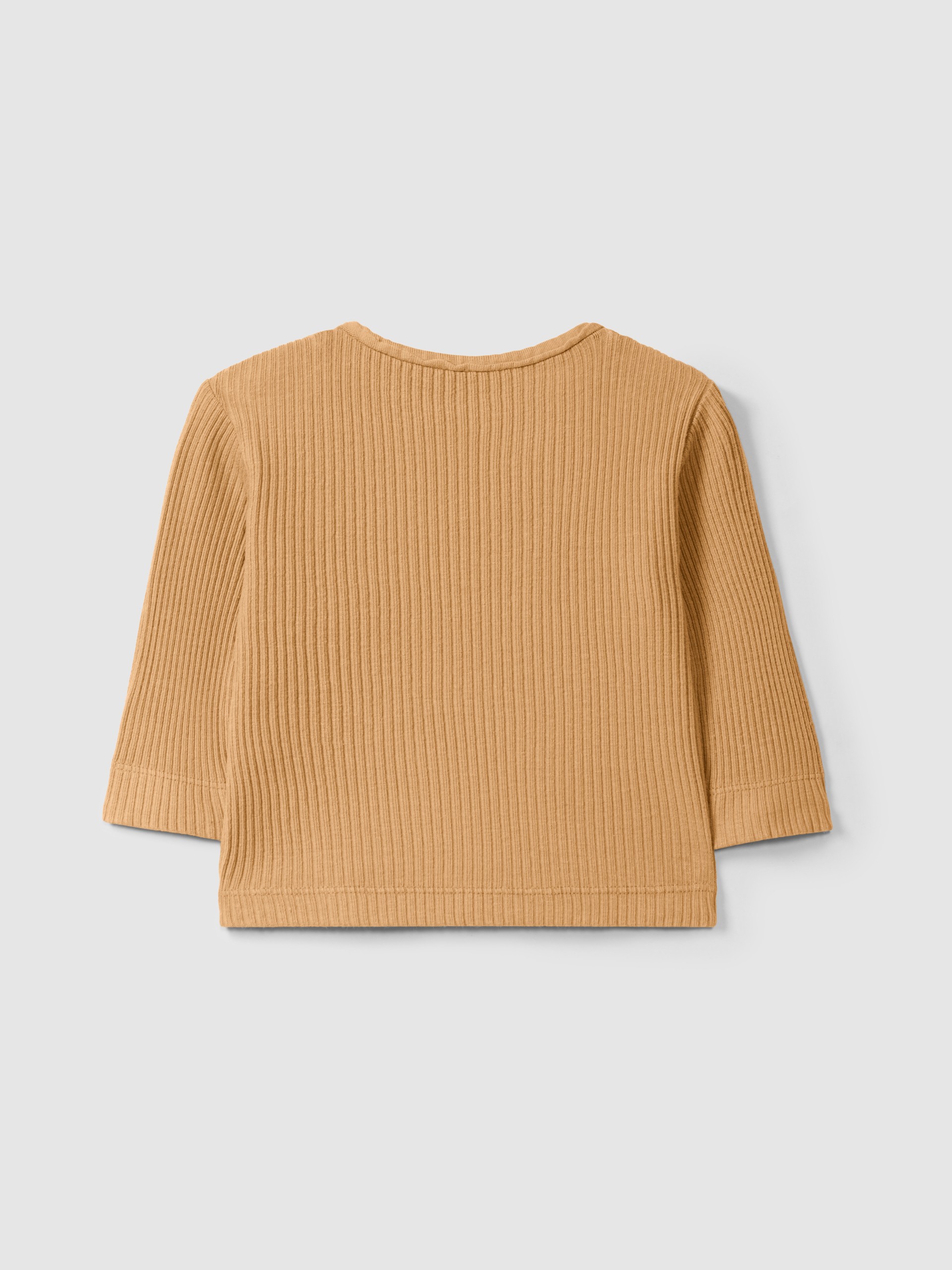 Ribbed jersey longsleeve with pocket