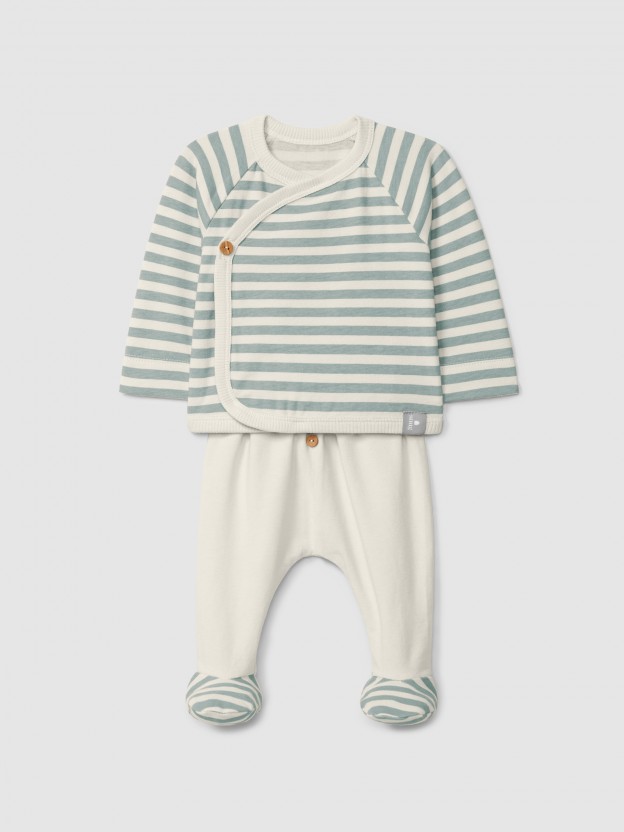 Two-piece set stripes