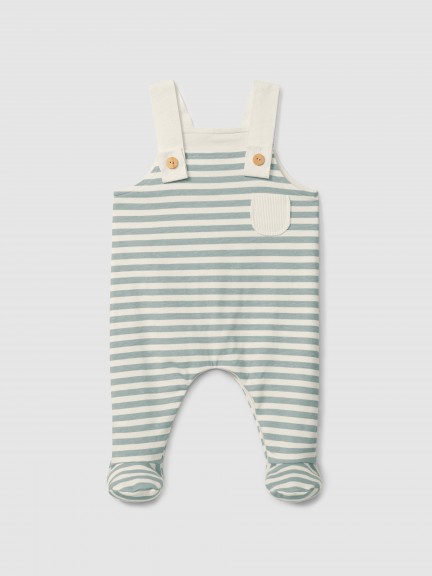 Striped dungarees with pocket Striped dungarees with pocket
