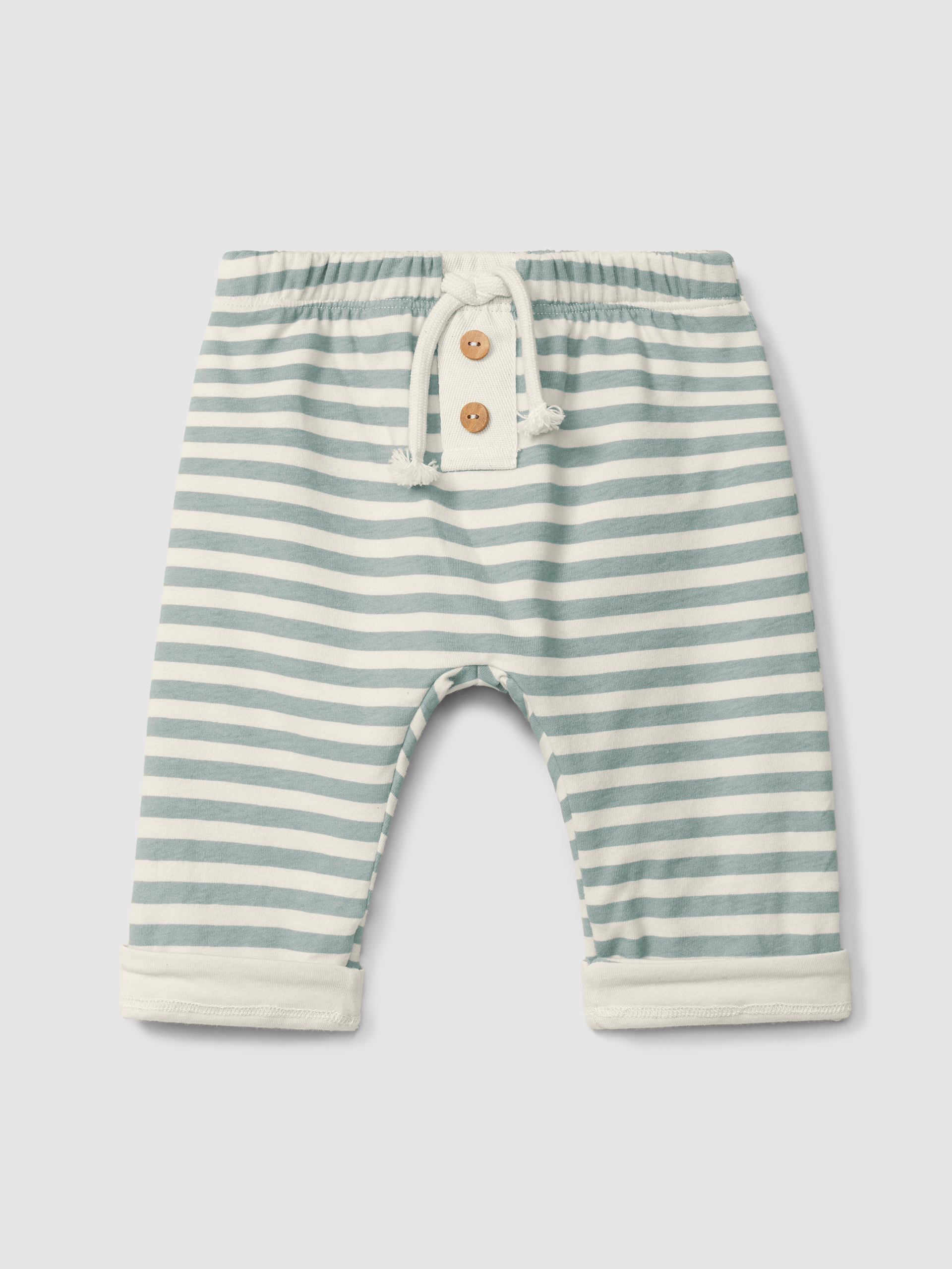 Pull-up striped pants