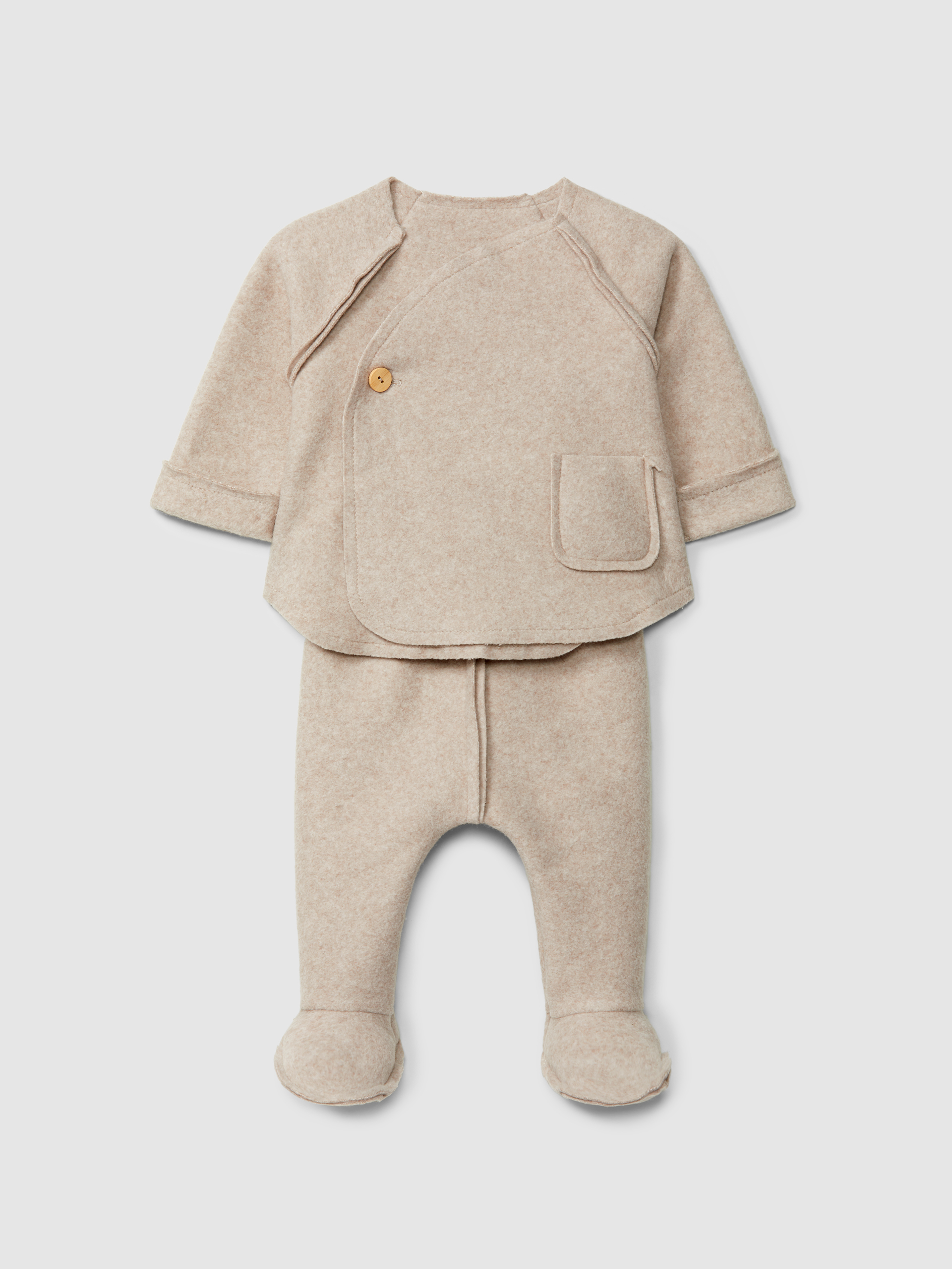 Two-piece set in organic cotton fleece
