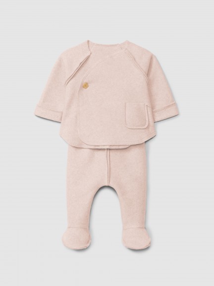 Two-piece set in organic cotton fleece