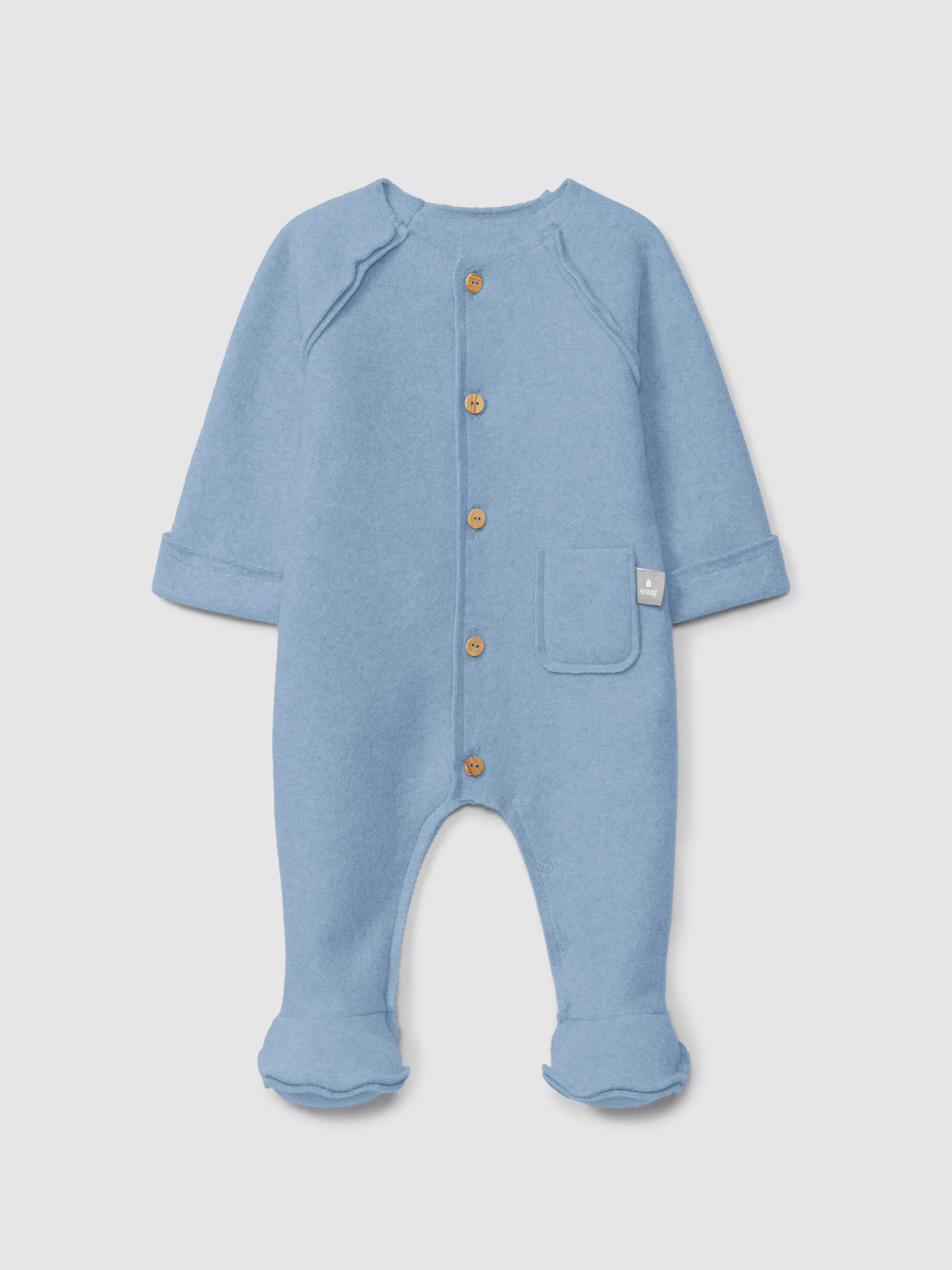 Organic cotton fleece romper