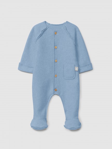 Organic cotton fleece romper