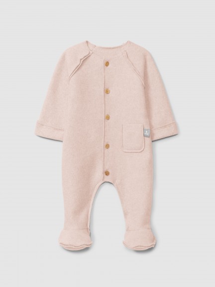 Organic cotton fleece romper