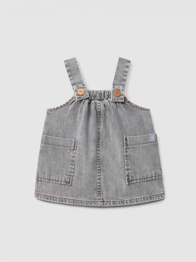 Pinafore in organic cotton denim