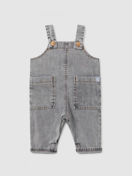Organic cotton denim dungarees