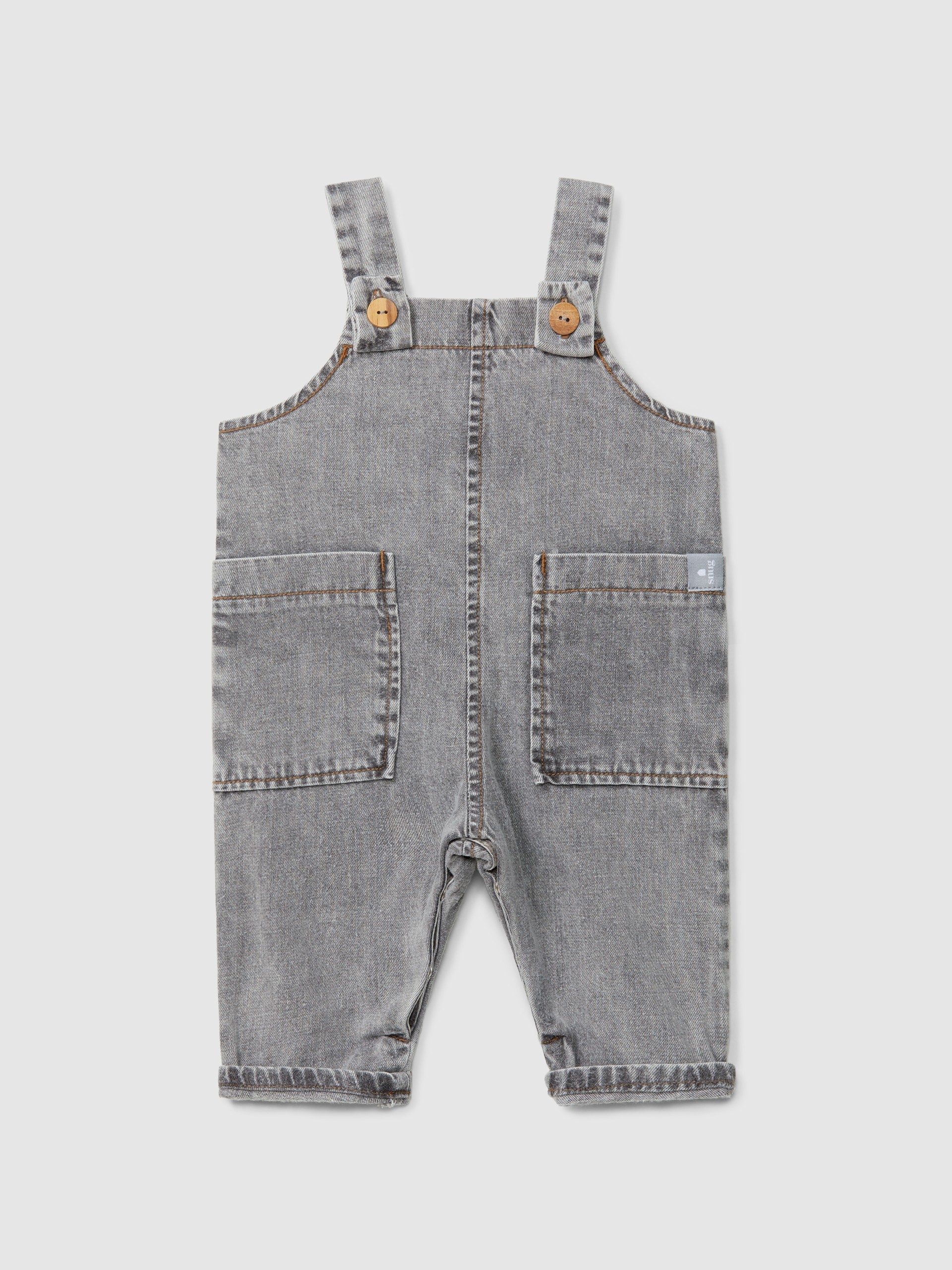 Organic cotton denim dungarees
