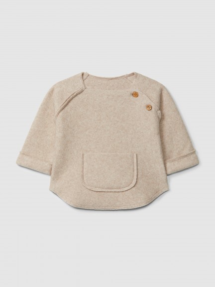 Sweater in organic cotton fleece Sweater in organic cotton fleece