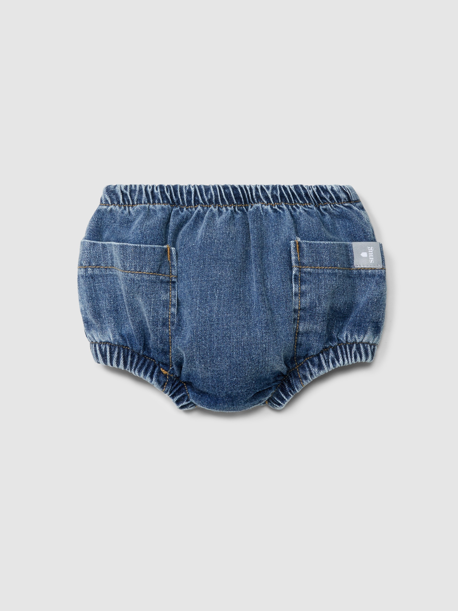 Organic cotton denim pull-up diaper cover