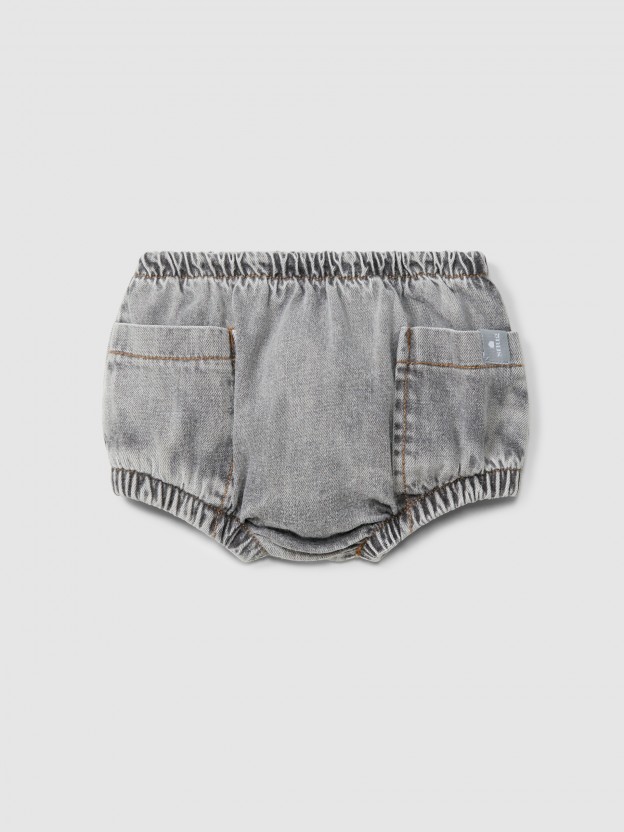 Organic cotton denim pull-up diaper cover Organic cotton denim pull-up diaper cover