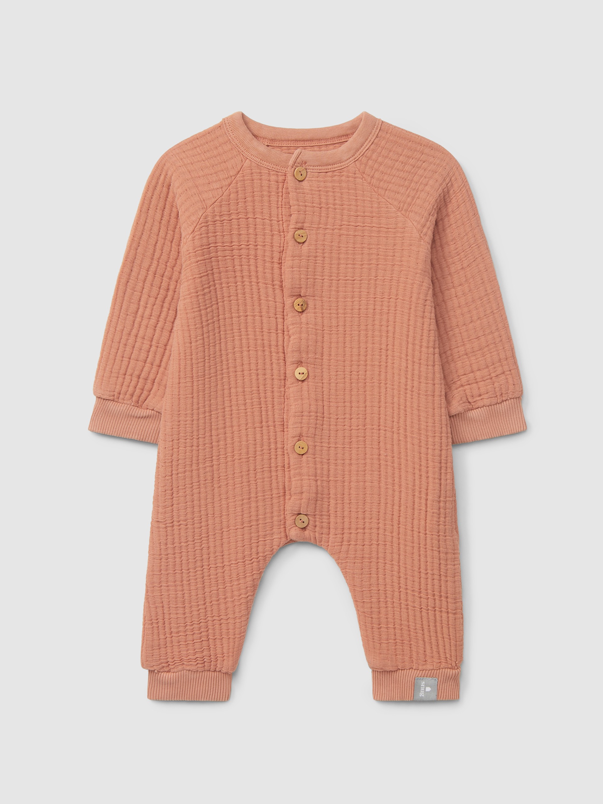Double gauze romper with cotton padding