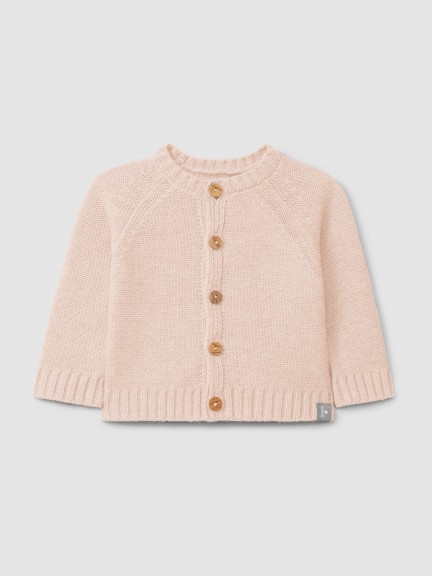 Knitted cardigan with a round neck Knitted cardigan with a round neck