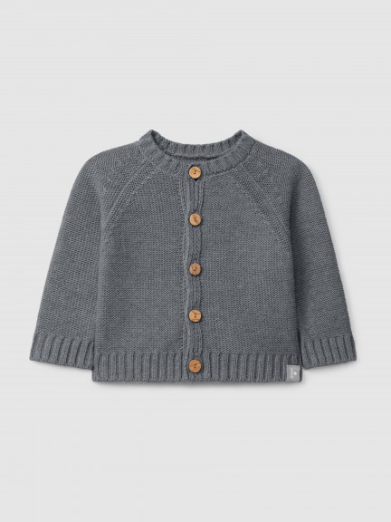 Knitted cardigan with a round neck Knitted cardigan with a round neck