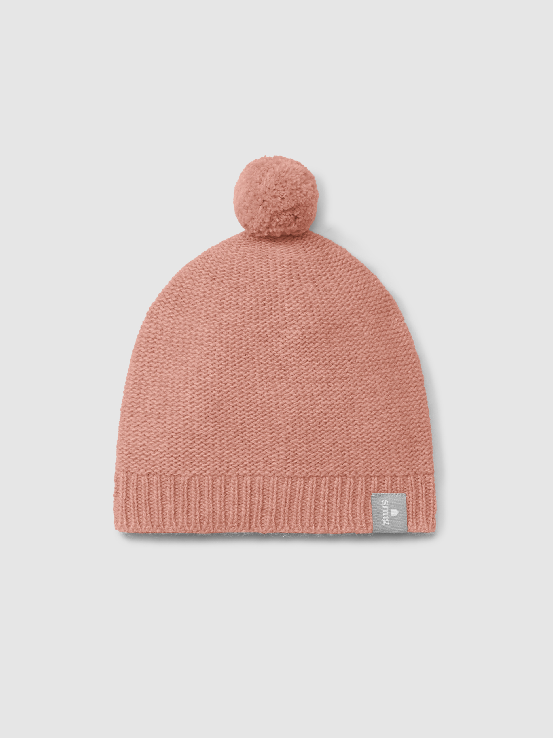 Knitted beanie with pom-pom
