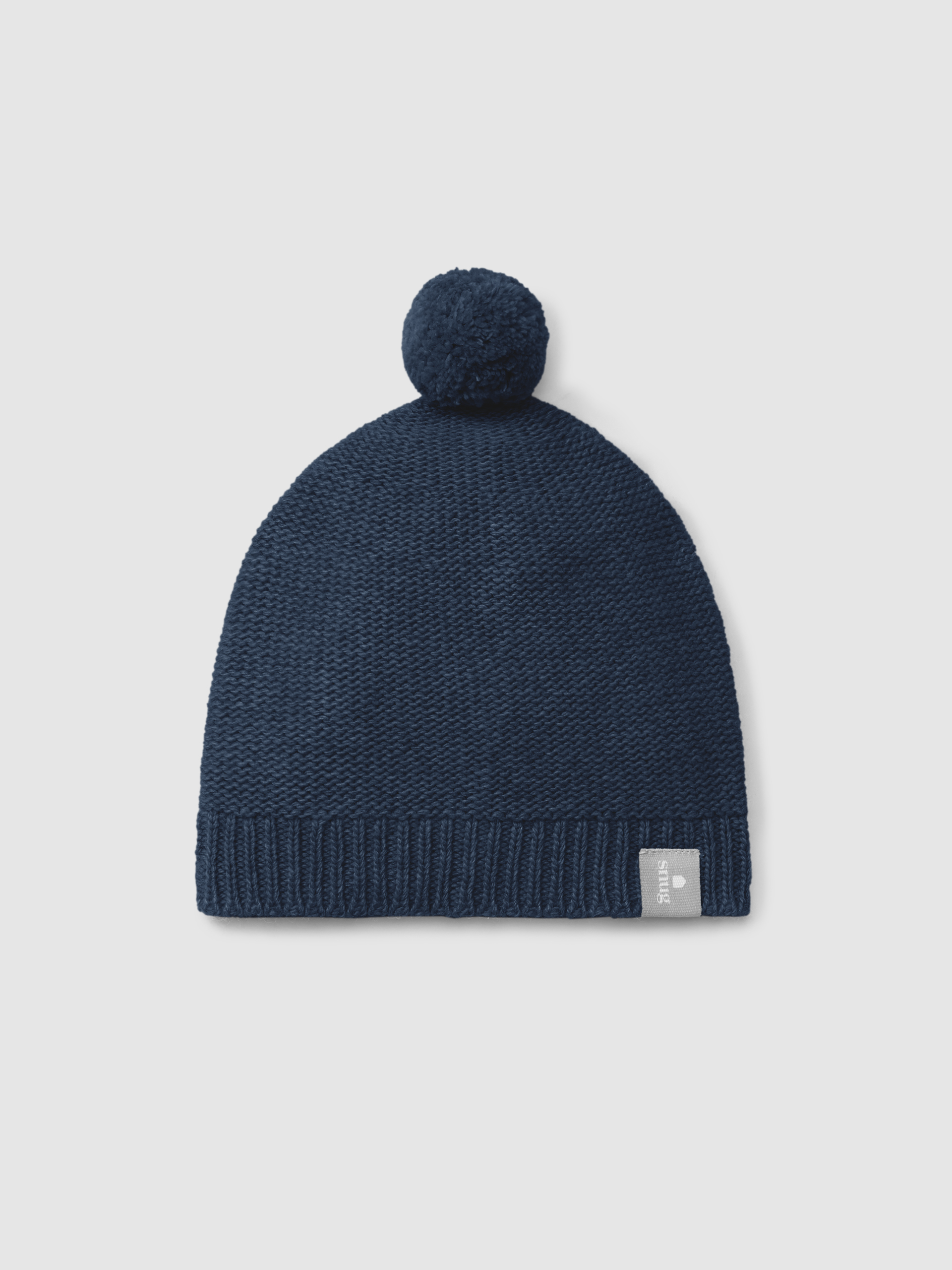 Knitted beanie with pom-pom
