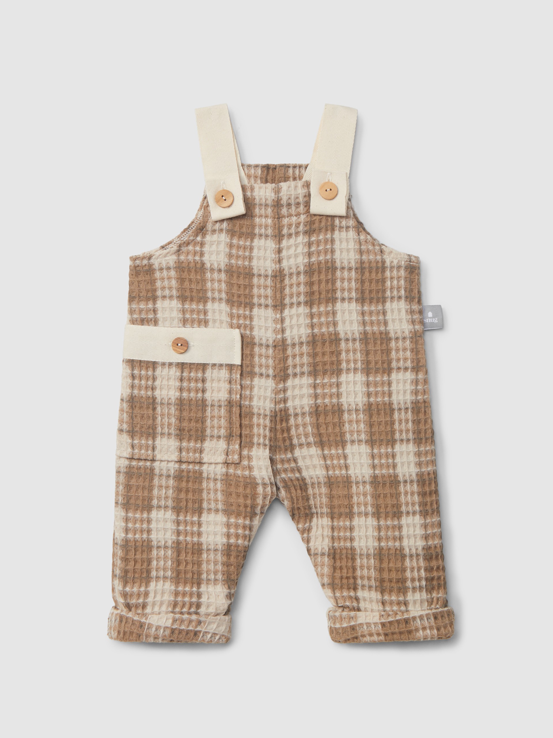 Dungarees in waffle weave